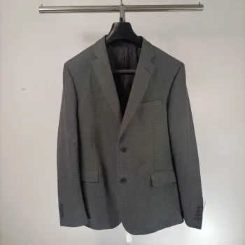 Veste grise - veste de costume grise quadrillée relief - A462 veste grise