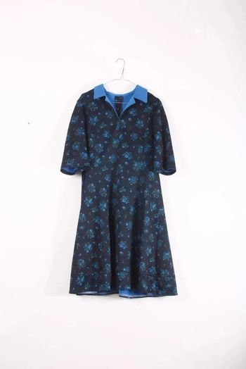 Robe vintage 70's à fleurs pop (#23329)