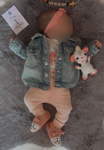 Ensemble bébé fille avec veste en jean