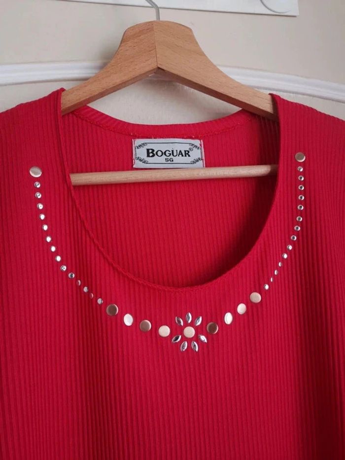 T shirt fluide côtelé taille 44 - photo numéro 2