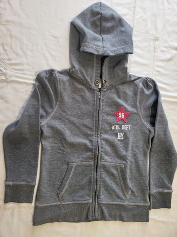 1 sweat zippé à capuche fille 8 ans 