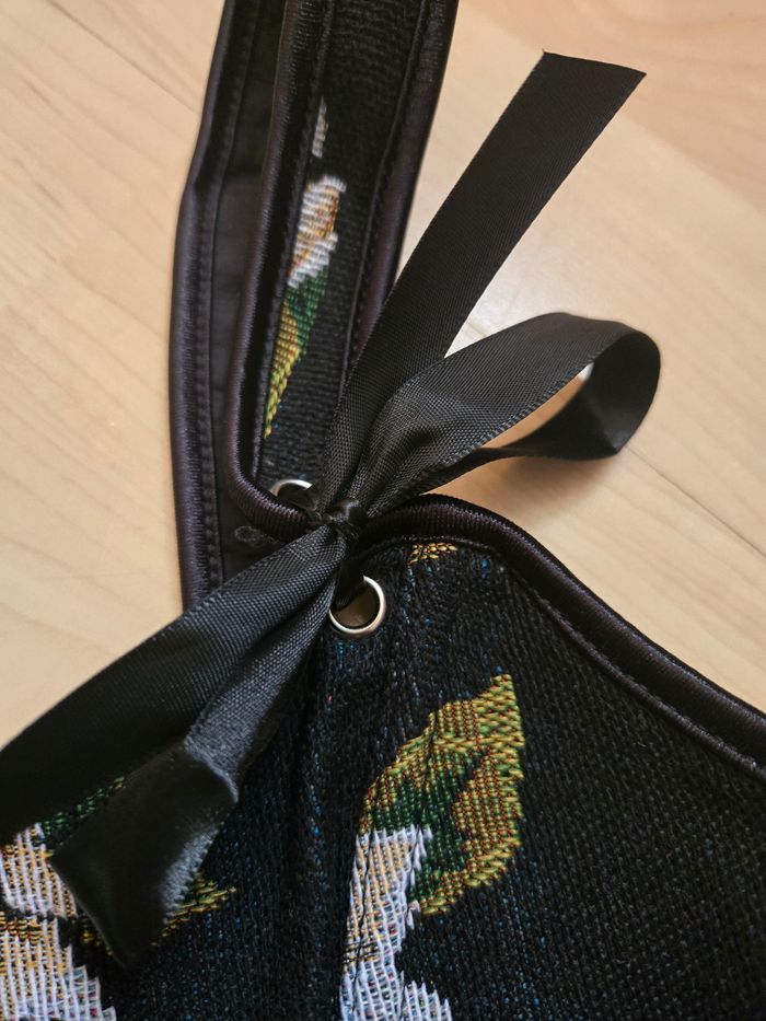 Corset à motifs fleurs et papillons côtelé lacets à l'arrière - photo numéro 4