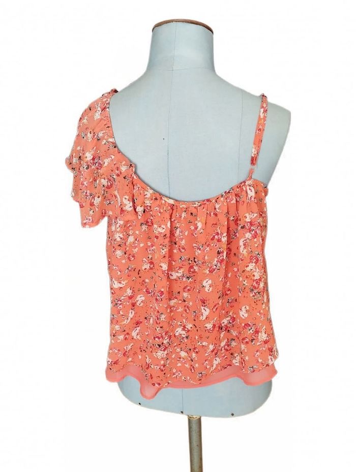 Taille 38 joli haut orange fleuri - photo numéro 6