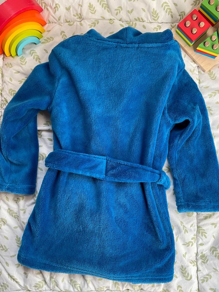 peignoir en polaire bleu avec capuche 4 ans tissaia - photo numéro 7
