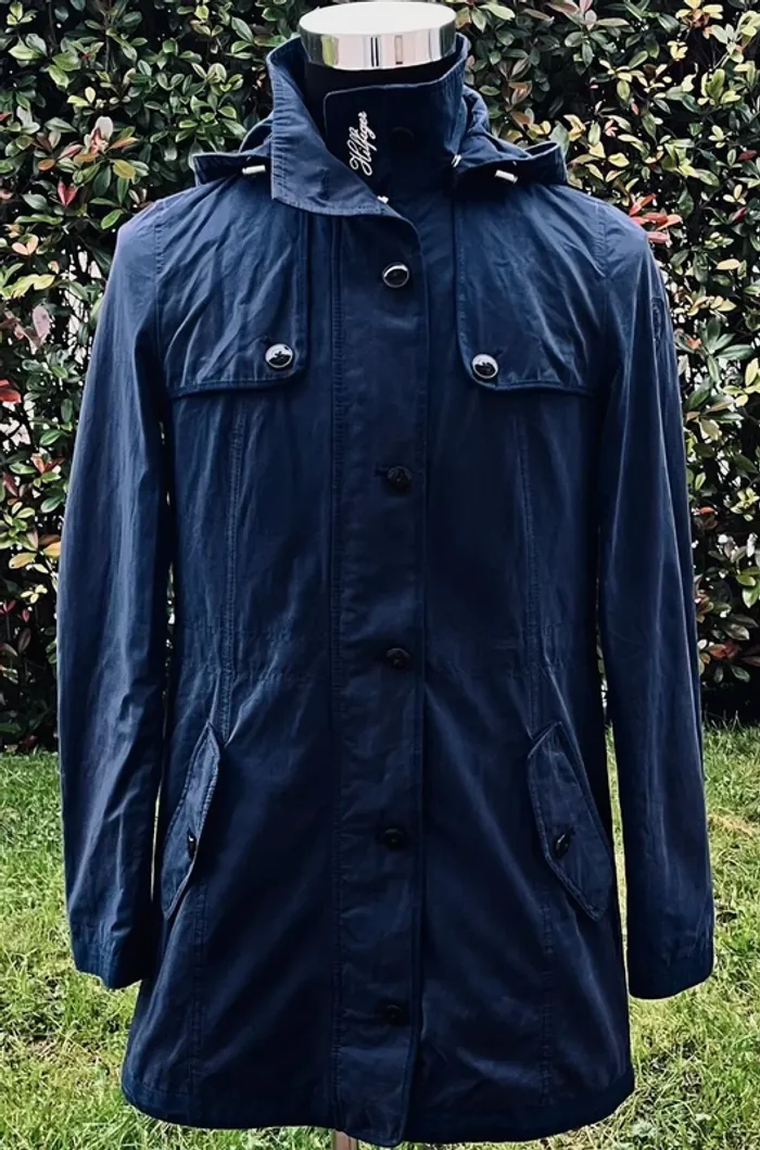 Très beau manteau long/parka bleu marine Tommy Hilfiger pour femme, taille S