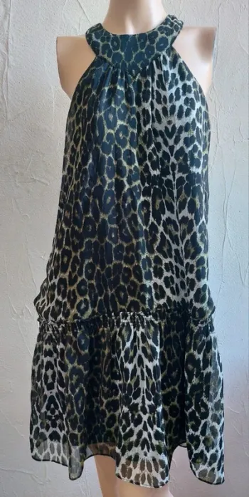 Robe à motif léopard chic Taille S/M