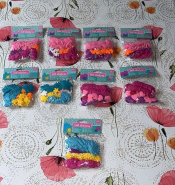 Lot de 9 autocollants en feutrines