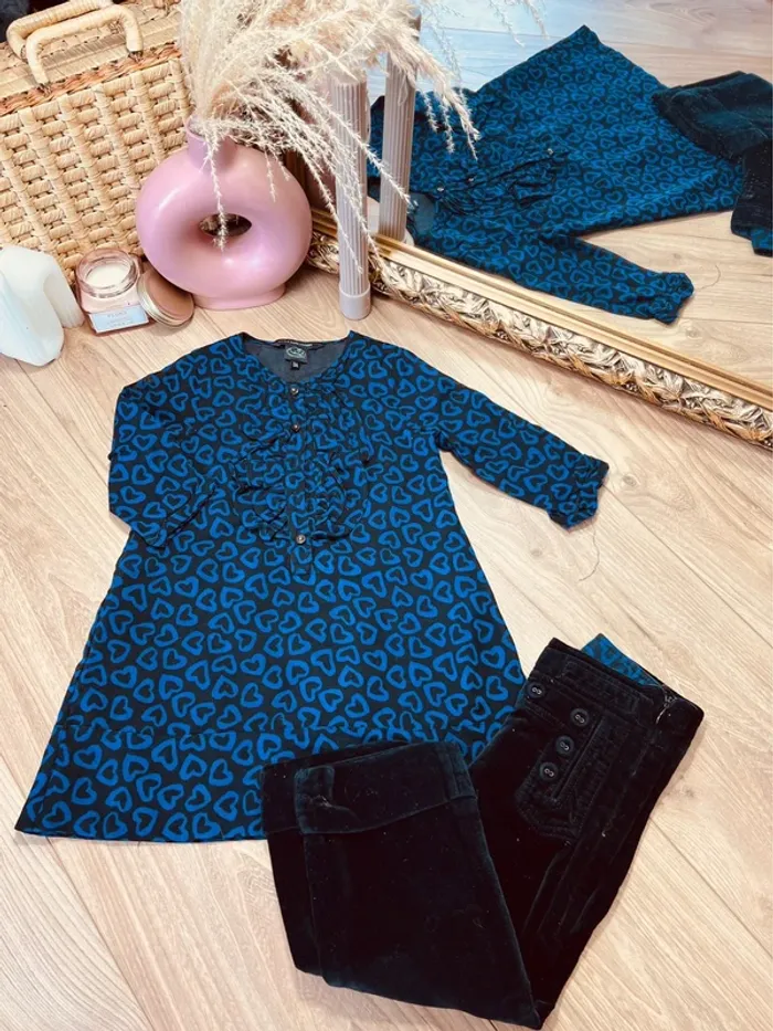 Taille 3 ans robe et pantalon fille Little Marc Jacob noir et bleu 🩷