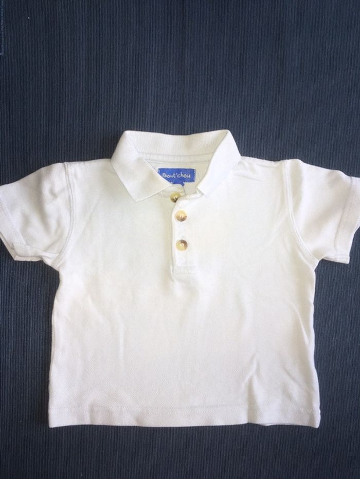 Polo bleu ciel Boutchou/Monoprix 12 mois - photo numéro 2