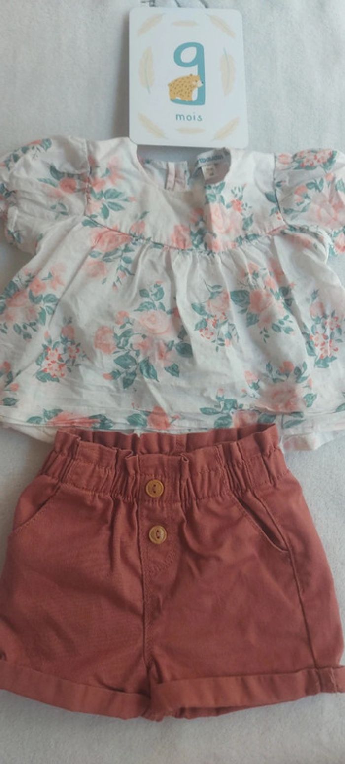 Ensemble bébé fille 9 mois été