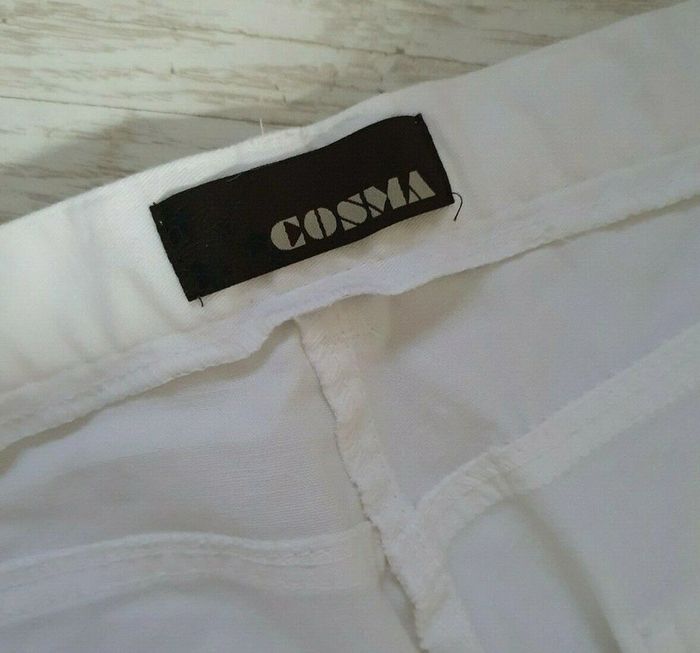 Beau pantalon blanc taille élastique coté T: 38 - photo numéro 9