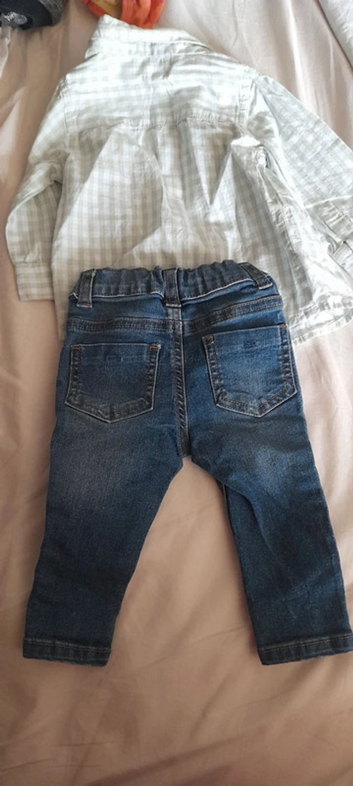 Ensemble chemise et jean 6 mois - photo numéro 2