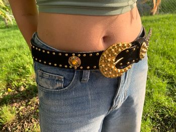 Ceinture vintage en daim