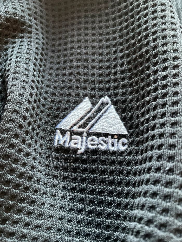Sweat long à col rond pour homme Majestic noir taille M 186 - photo numéro 4
