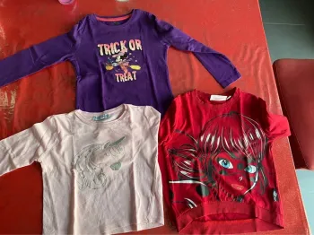 Lot 3 teeshirt manches longues 5 ans: licorne, miraculous et Minnie