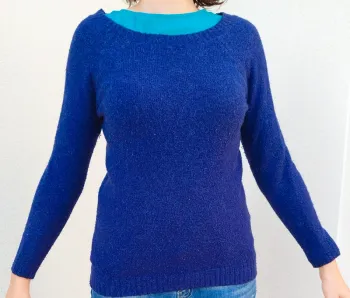 Pull hiver bleu marine