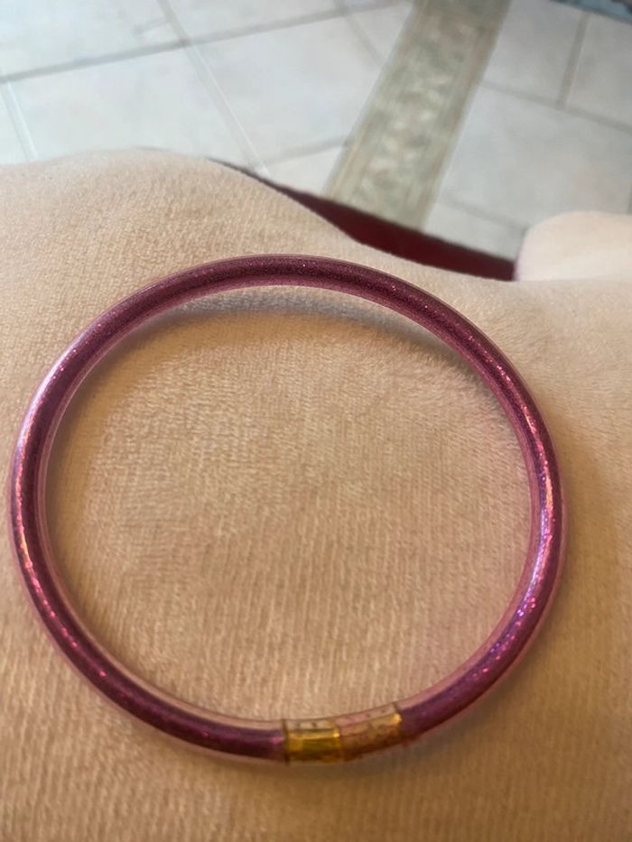 Bracelet plastique pailletés - photo numéro 4