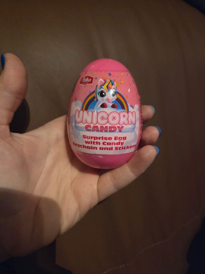 Oeuf surprise "unicorn" candy (bonbon+surprise) neuf - photo numéro 2