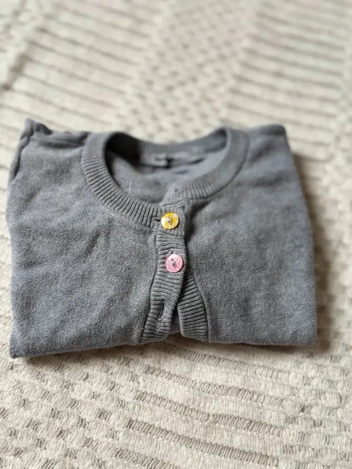 Cardigan fille gris 23 mois - photo numéro 4