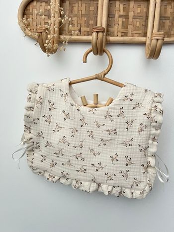 Bavoir plastron en double gaze bio taille 9-12 mois