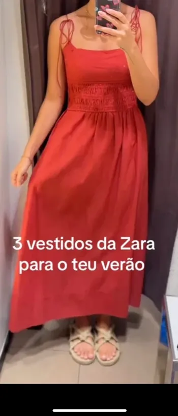 Robe Zara 100 % coton, couleur rouille, taille XL, été 2025