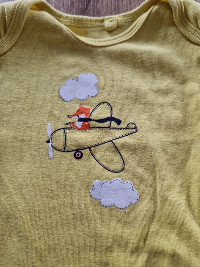 ​Body Manches Longues Jaune Avion 2-6 mois (62/68cm) - Lupilu - photo numéro 2