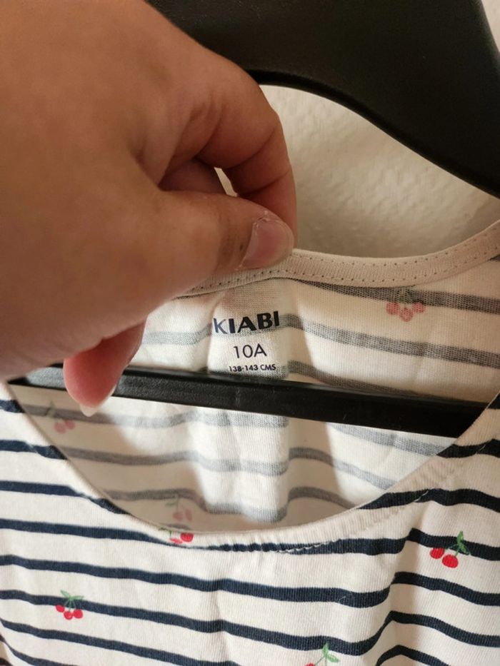 Robe marinière cerises kiabi 10 ans - photo numéro 2