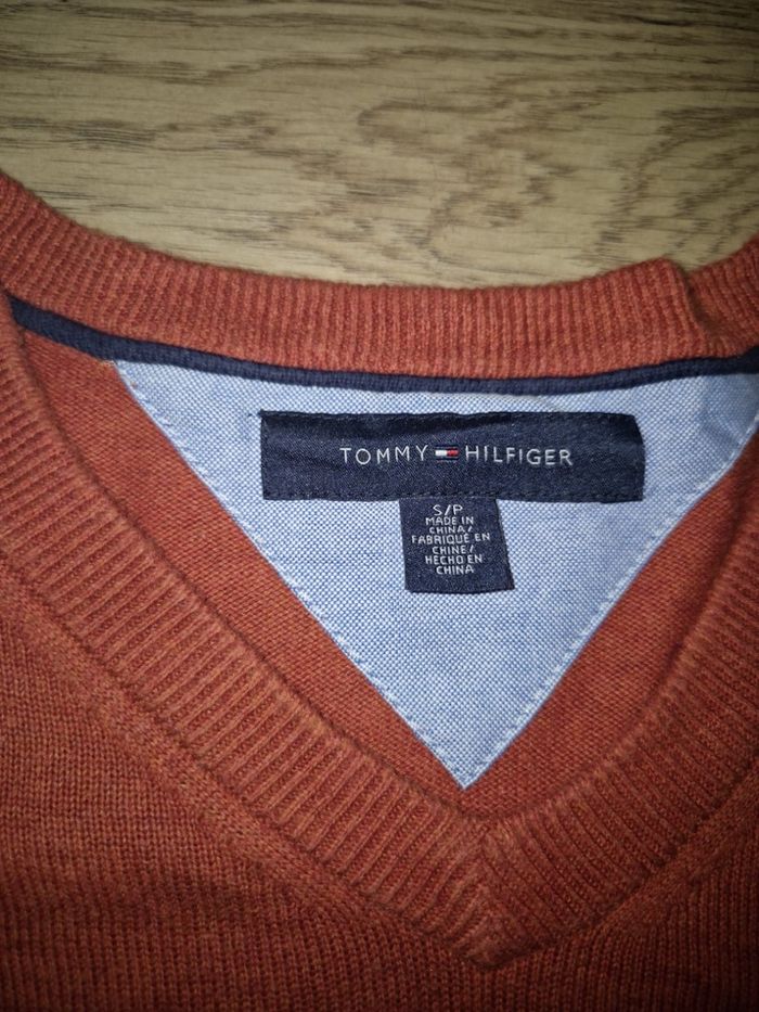 Pull col V orange - photo numéro 2