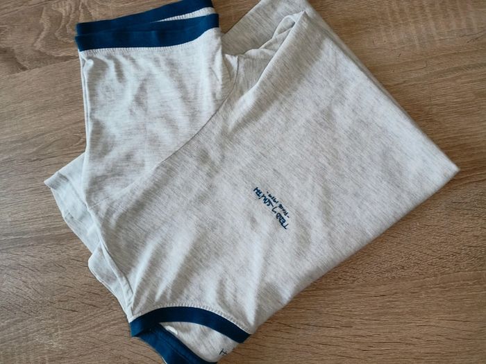 T-shirt gris clair avec col bleu – Teddy Smith - photo numéro 4