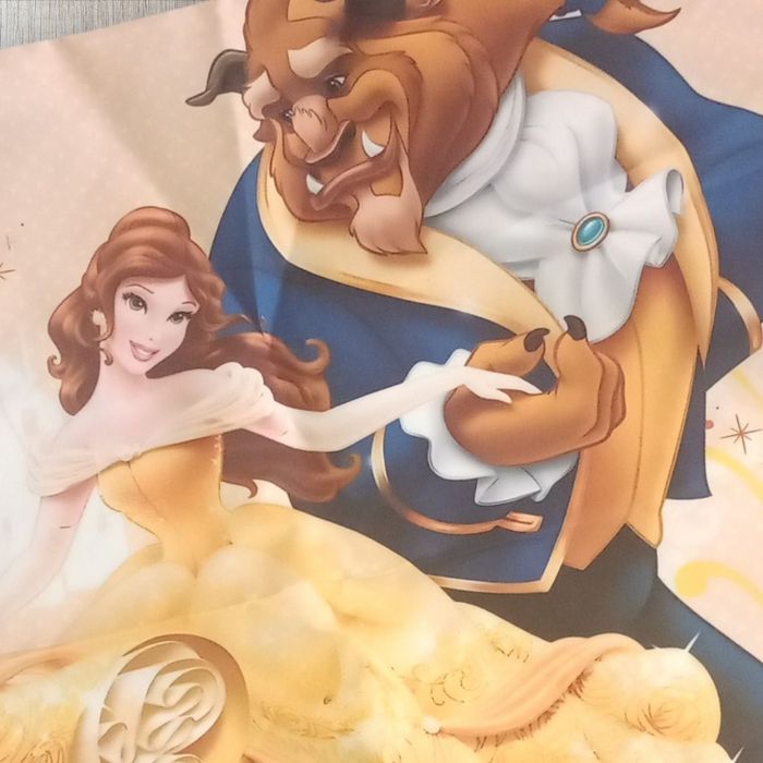 Housse de coussin la Belle et la bête princesses Disney - photo numéro 2