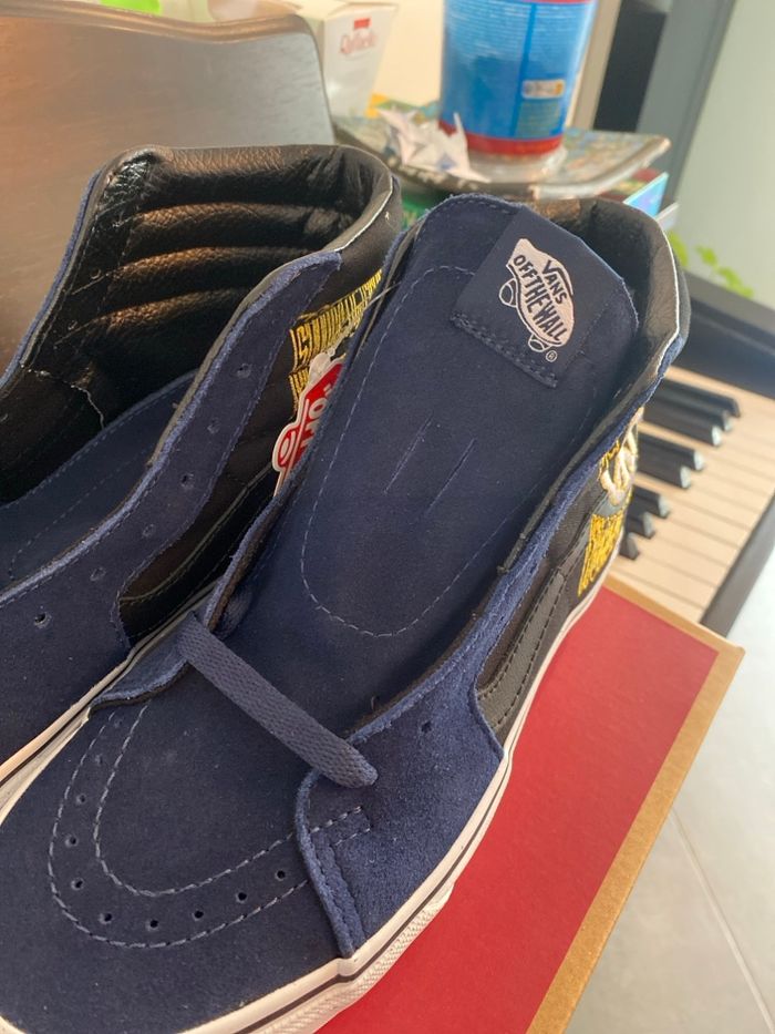 Vans sk8hi montantes en daim bleu taille 38,5 - photo numéro 5