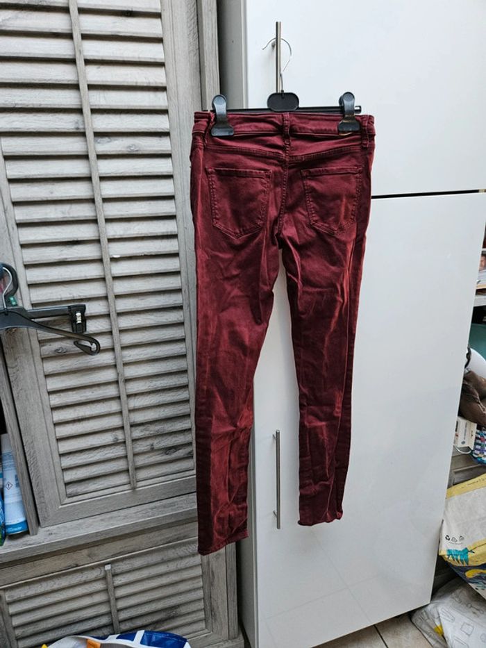 Pantalon bordeaux Massimo Dutti taille 36 - photo numéro 5