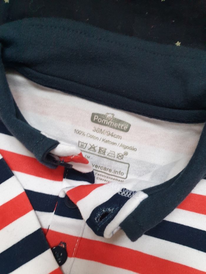 Lot 3 bodies Polo manches longues - 36mois - photo numéro 3