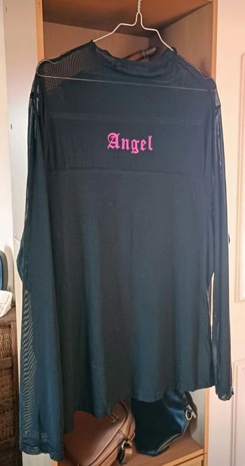 Top maille transparente