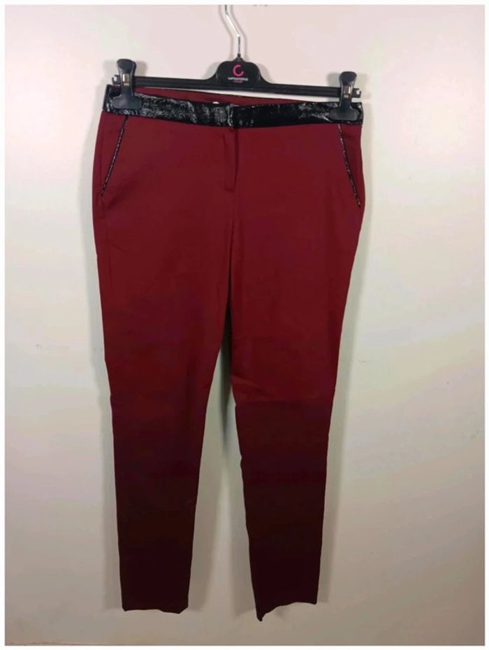 C8 pantalon cerise camaïeu 36