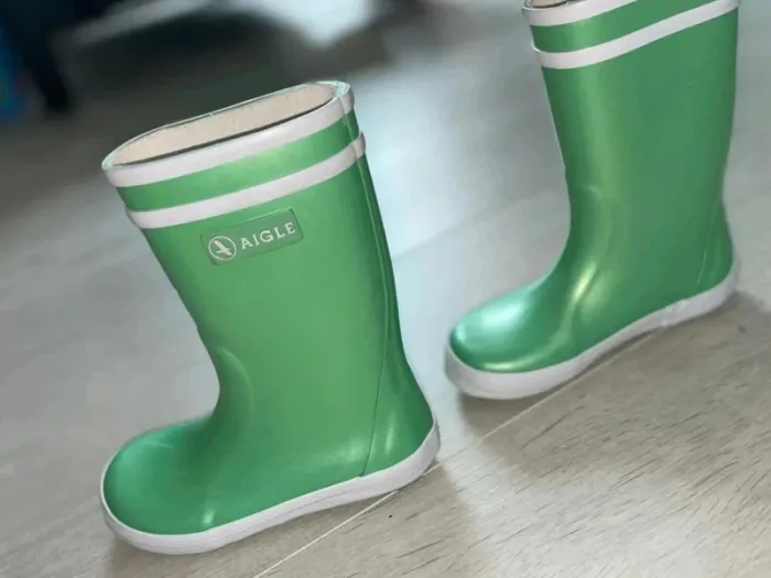Bottes de pluie mixtes aigle vertes taille 25 - photo numéro 2