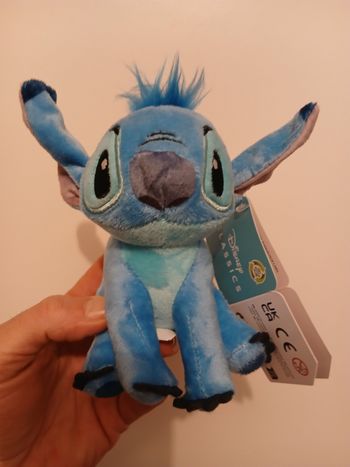 Peluche a clips stitch 14cm bleu