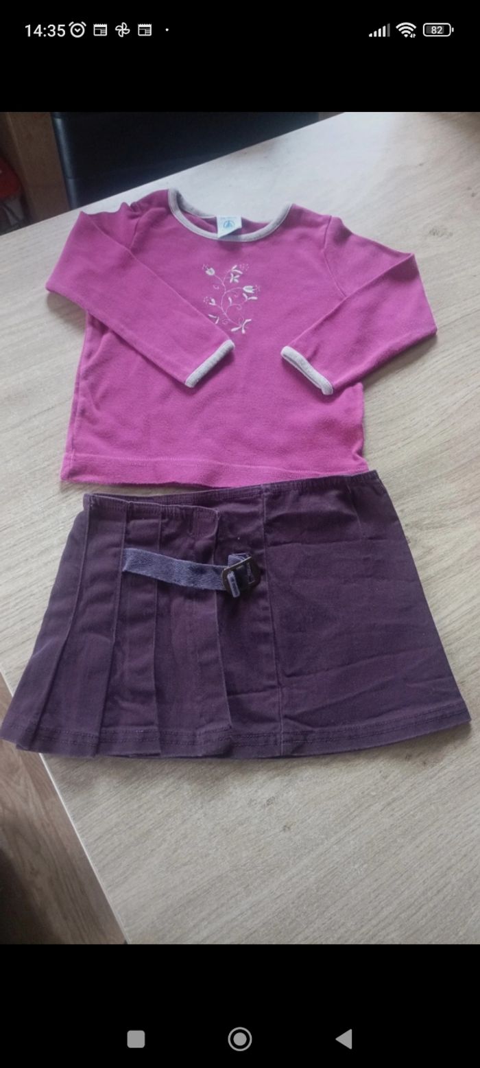 Ensemble 3 pièces Robe t shirt jupe 2 ans - photo numéro 3