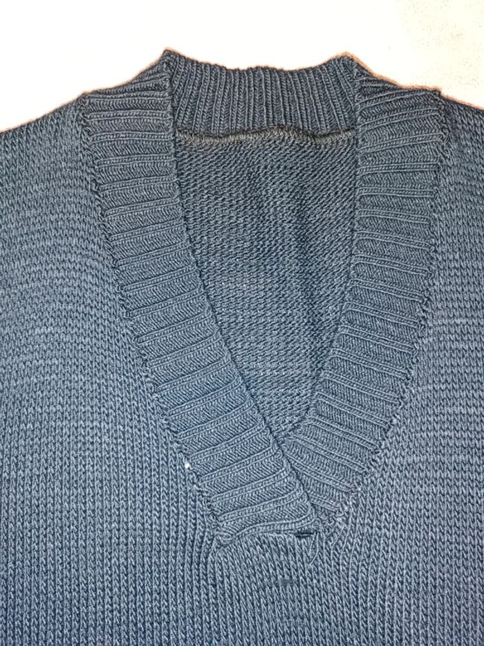 Robe tunique pull sans manches noir uni - photo numéro 7