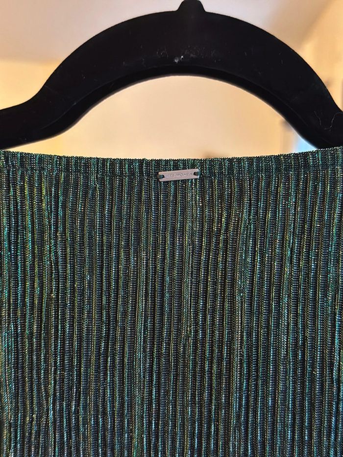 Robe longue IKKS vert métallisé – T.36 Neuve étiquette - photo numéro 7