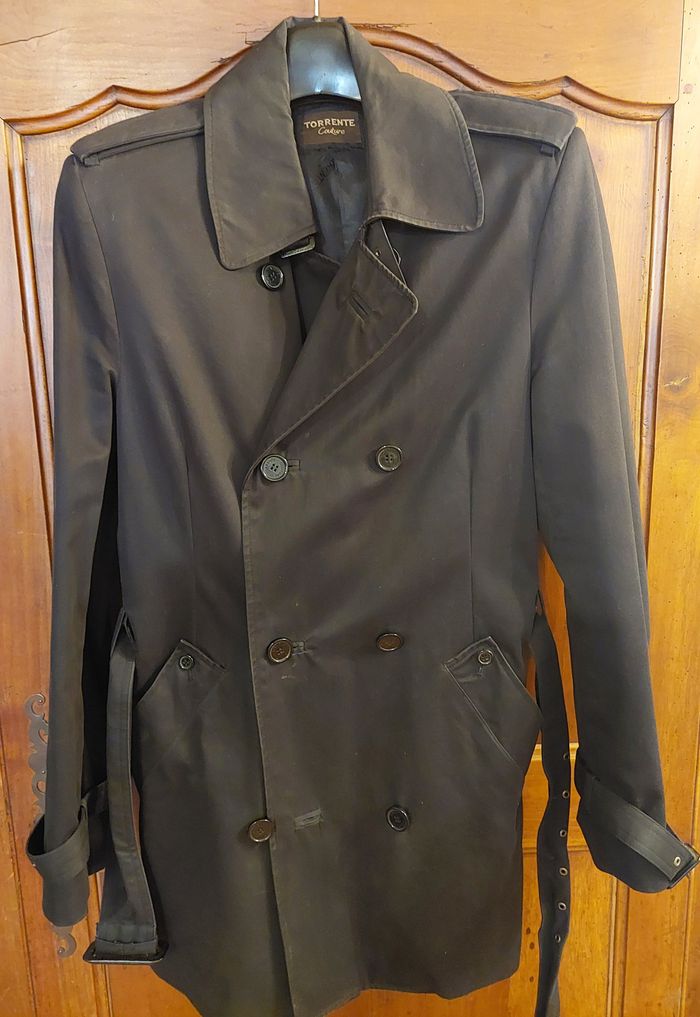 Manteau long homme noir Torrente - photo numéro 2