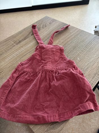Robe salopette velours