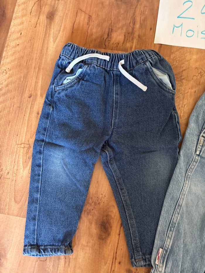 Lot de jeans bleu taille 24 mois - photo numéro 2