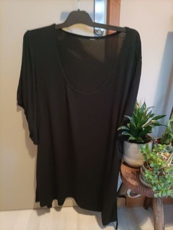 Tshirt tunique uni noir