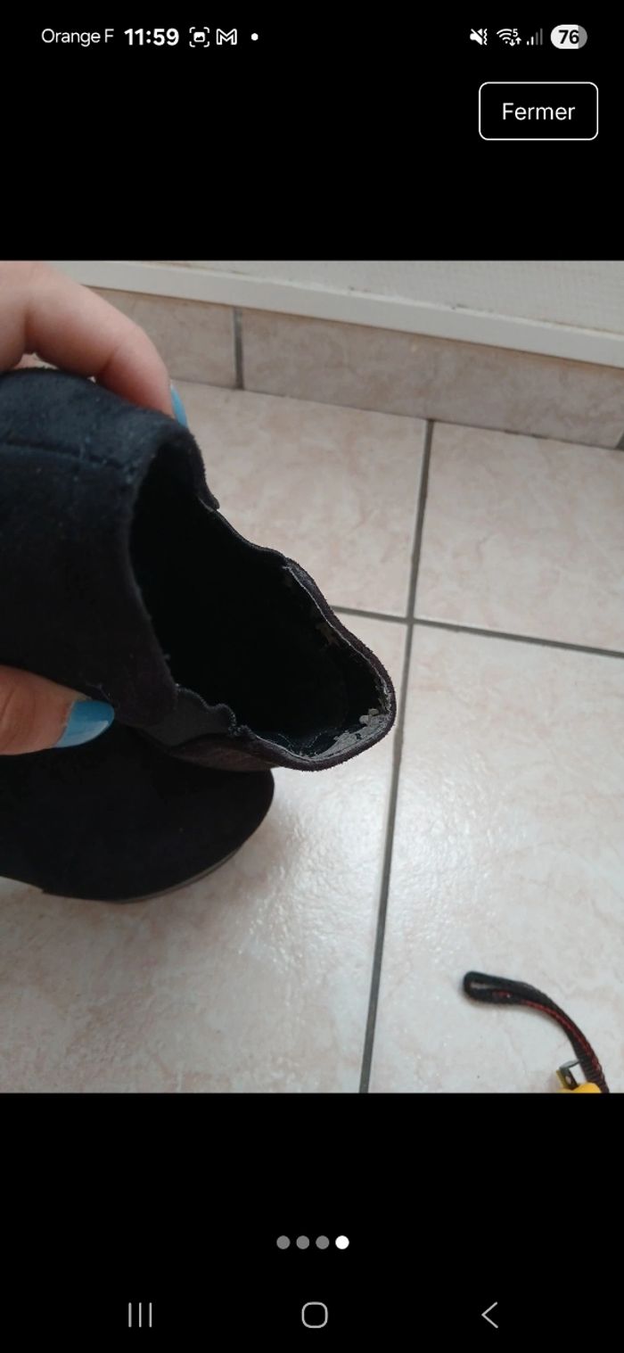 Bottines a talon 13cm taille 37 - photo numéro 4