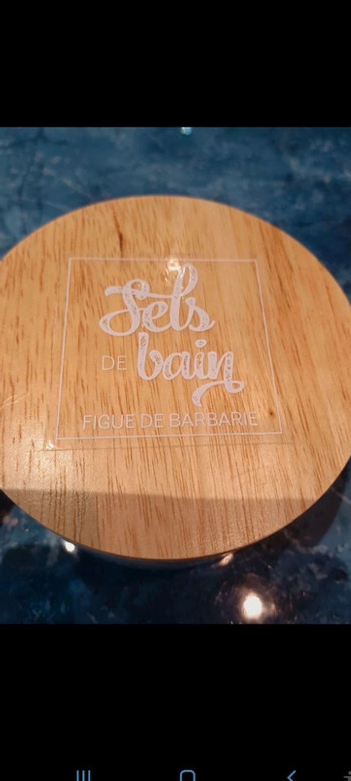 Sel de bain amande et figue 2 x 200 gr en pot et 1 sachet idée cadeau 🎁 - photo numéro 5
