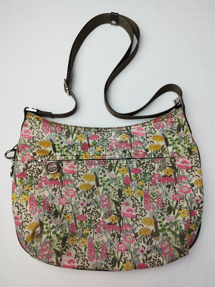 Sac à bandoulière Lancaster tissu fleuri - photo numéro 2