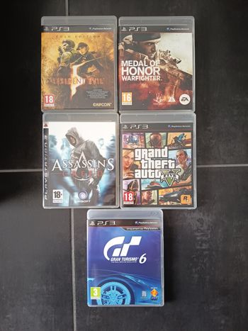 Lot de 5 jeux ps3