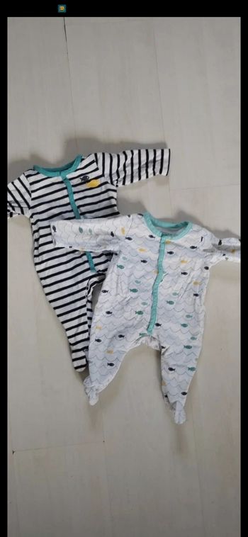 Lot 2 pyjamas légers Orchestra 1 mois