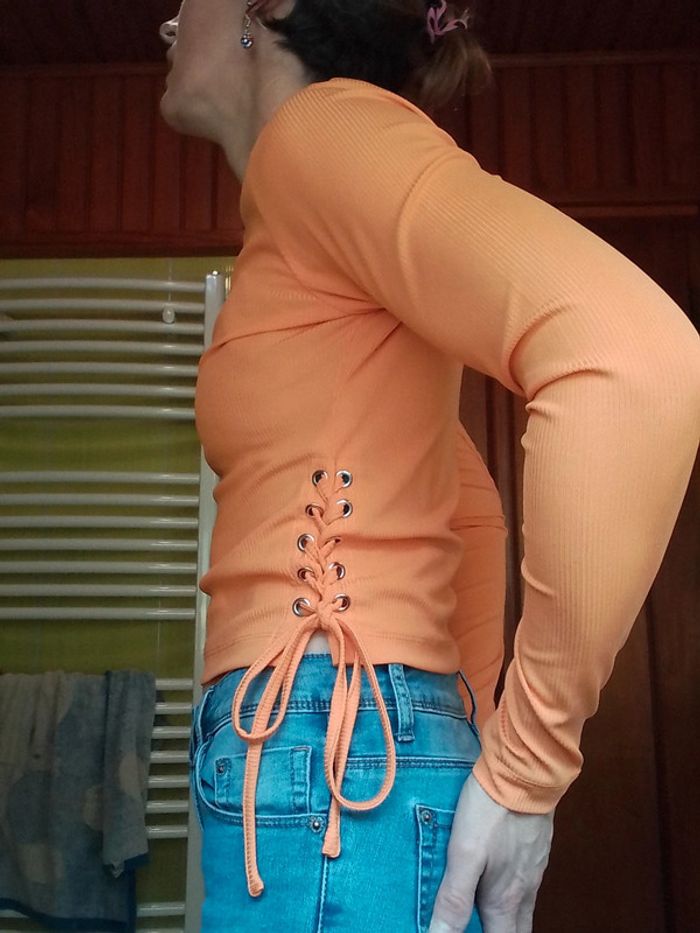 Pull femme croq top orange Pimkie - photo numéro 6